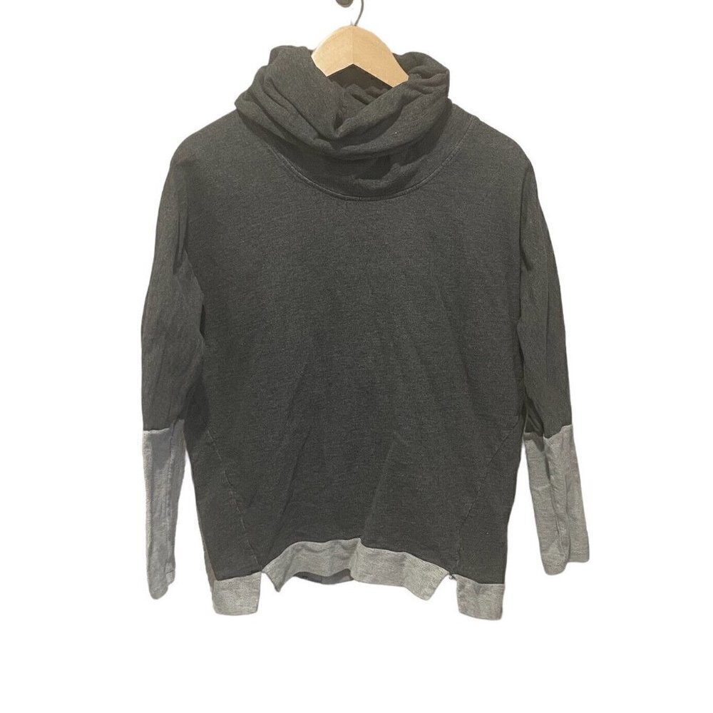 Women Small Sweatshirt MPG Performance Wear Cowl Neck Pullover Gray Workout
